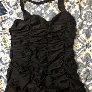 Vintage Style Ruched Bathing Suit